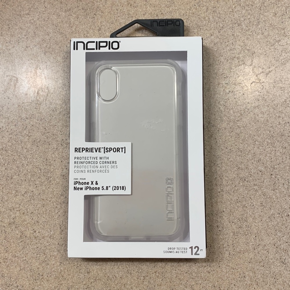 Incipio IPhone X Clear and White Case